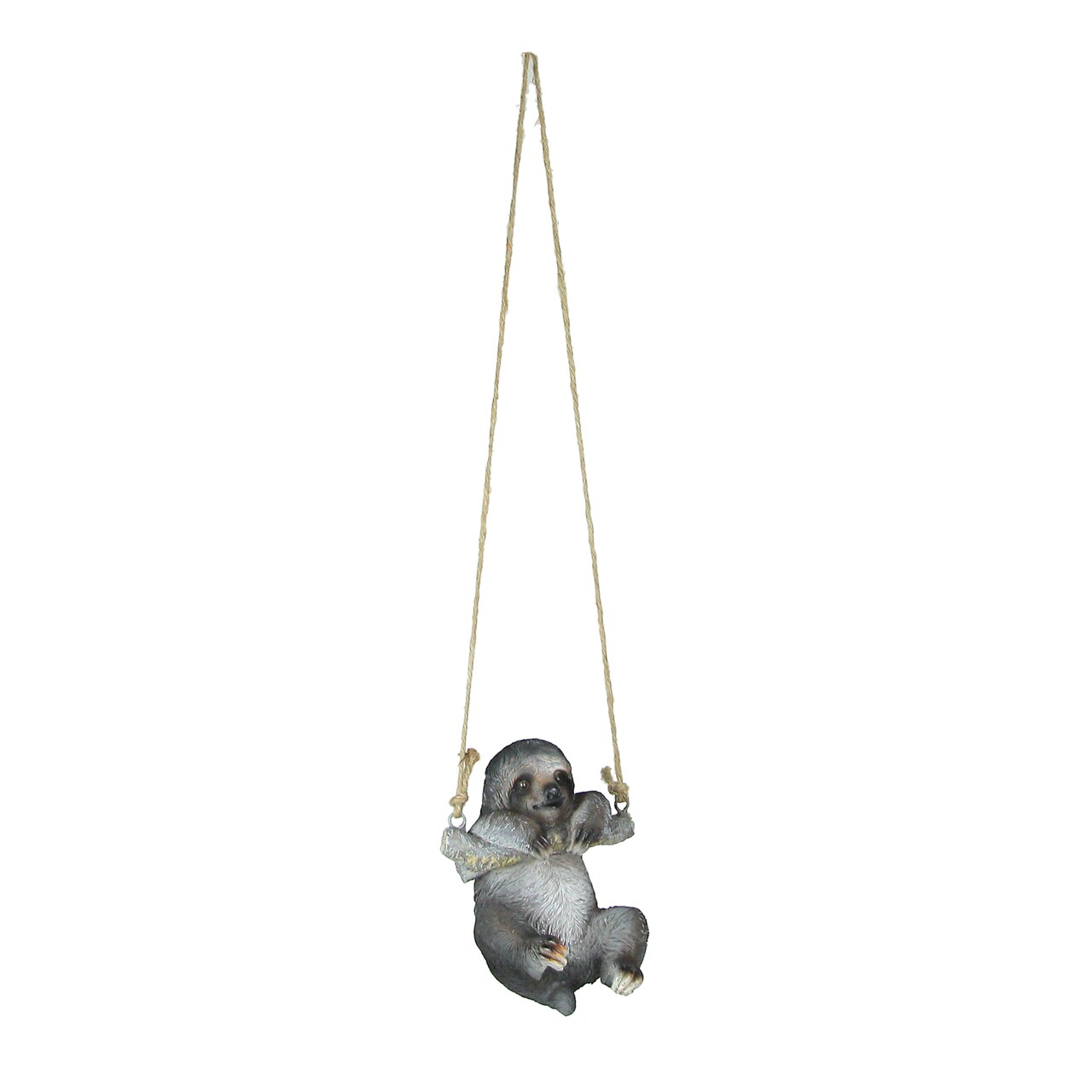 Hand-Painted Resin Sculpture Three-Toed Sloth Hanging Statue With Rope Hanger